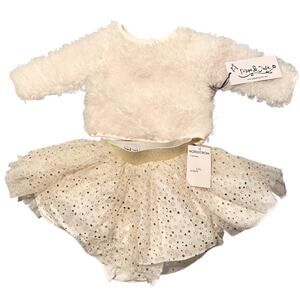 Pippa & Julie 3 Pc Fluffy Sweater,Tulle Skirt & Bloomers 12M